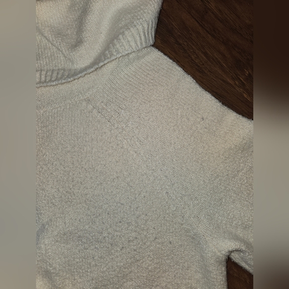 Anthropologie Off Shoulder Cream Knit Oversized Large Sweater - Picture 6 of 9